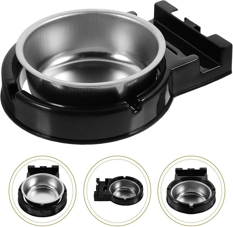 حائط جبل الفولاذ المقاوم للصدأ منفضة سجائر داخلي في الهواء الطلق التدخين وعاء أسود - Image 3